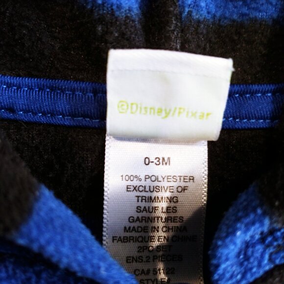 Disney Monster Inc Mike Wazowski Zip-Up Fleece Hoodie 0-3 Months - Picture 6 of 8